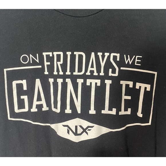 Bella+ Canvas Adult Small T Shirt Black On Fridays We Gauntlet Graphic Tee - Picture 2 of 4
